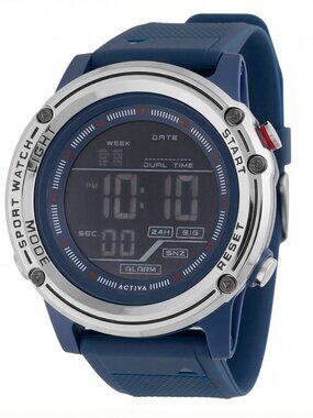 Activa Voyager of Time X Invicta Men's Digital Watch - 52mm, Blue (ACW8125-004)